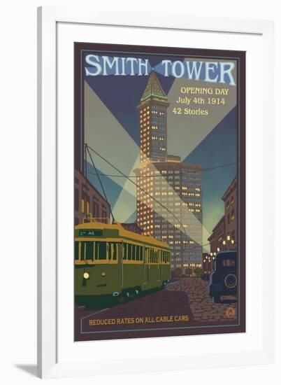 Smith Tower, Seattle, Washington-Lantern Press-Framed Art Print