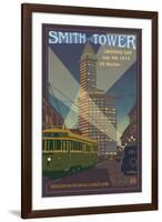 Smith Tower, Seattle, Washington-Lantern Press-Framed Art Print