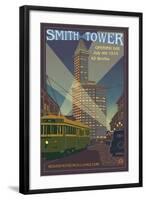 Smith Tower, Seattle, Washington-Lantern Press-Framed Art Print