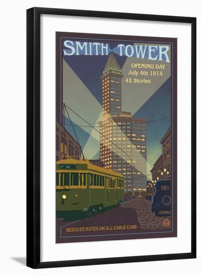 Smith Tower, Seattle, Washington-Lantern Press-Framed Art Print