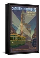 Smith Tower, Seattle, Washington-Lantern Press-Framed Stretched Canvas