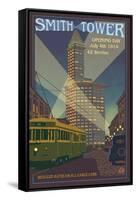 Smith Tower, Seattle, Washington-Lantern Press-Framed Stretched Canvas