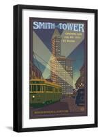 Smith Tower, Seattle, Washington-Lantern Press-Framed Art Print