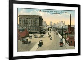 Smithfield Bridge, Pittsburg, Pennsylvania-null-Framed Premium Giclee Print