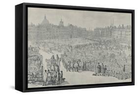 'Smithfield Market, 1810', 1920-Thomas Rowlandson-Framed Stretched Canvas