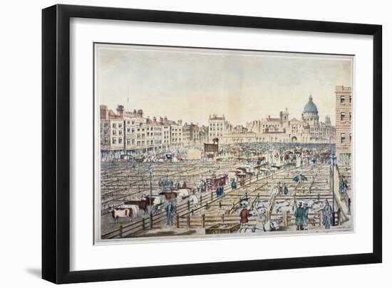 Smithfield Market, City of London, 1855-null-Framed Giclee Print