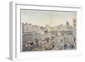Smithfield Market, City of London, 1855-null-Framed Giclee Print