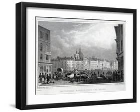 Smithfield Market from the Barrs, Engraved by Thomas Barber, C.1830-Shepherd-Framed Giclee Print