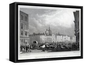 Smithfield Market from the Barrs, Engraved by Thomas Barber, C.1830-Shepherd-Framed Stretched Canvas