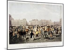 Smithfield Market, London, C1840-Frederick Christian Lewis-Mounted Giclee Print