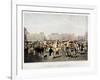 Smithfield Market, London, C1840-Frederick Christian Lewis-Framed Giclee Print