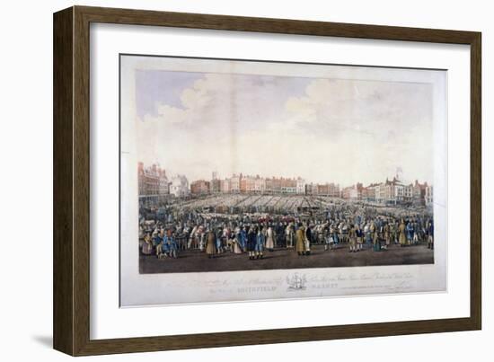 Smithfield Market, West Smithfield, City of London, C1825-Nathaniel Whittock-Framed Giclee Print