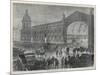 Smithfield Meat Market in London at 2 O'Clock in the Morning-null-Mounted Art Print