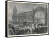 Smithfield Meat Market in London at 2 O'Clock in the Morning-null-Framed Stretched Canvas