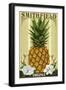 Smithfield, Virginia - Colonial Pineapple-Lantern Press-Framed Art Print