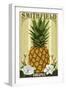 Smithfield, Virginia - Colonial Pineapple-Lantern Press-Framed Art Print