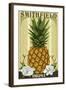 Smithfield, Virginia - Colonial Pineapple-Lantern Press-Framed Art Print