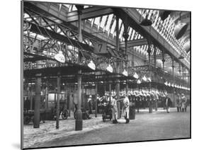 Smithfields Market Almost Empty Because of the Postwar Shortage on Meat-Cornell Capa-Mounted Photographic Print