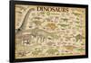 Smithsonian- Dinosaurs Info Chart-null-Framed Poster