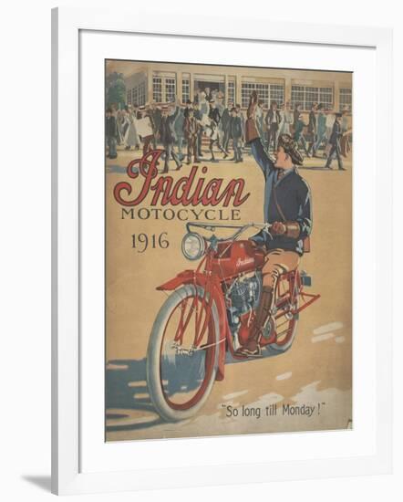 Smithsonian Libraries: Indian Motorcycle Cover-null-Framed Art Print