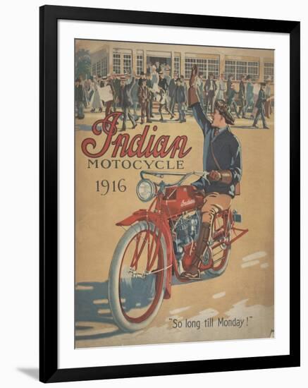 Smithsonian Libraries: Indian Motorcycle Cover-null-Framed Art Print