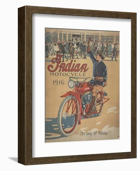 Smithsonian Libraries: Indian Motorcycle Cover-null-Framed Art Print