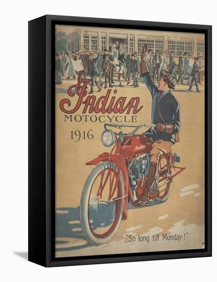 Smithsonian Libraries: Indian Motorcycle Cover-null-Framed Stretched Canvas
