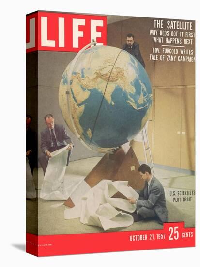 Smithsonian Observatory Scientists Working at M.I.T. to Calculate Sputnik's Orbit, October 21, 1957-Dmitri Kessel-Stretched Canvas