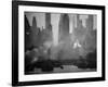 Smoggy Waterfront Skyline of New York City as Seen from the Shores of New Jersey-Andreas Feininger-Framed Photographic Print