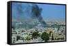 Smoke Billowing from Amman, Jordan-Peter Skingley-Framed Stretched Canvas