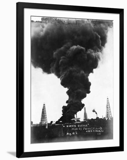Smoke Billowing from an Oil Well Fire-null-Framed Photographic Print