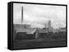 Smoke Billowing from Chimneys in Factory Town-Emil Otto Hopp?-Framed Stretched Canvas