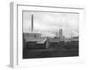 Smoke Billowing from Chimneys in Factory Town-Emil Otto Hopp?-Framed Photographic Print