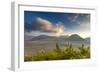 Smoke billowing from Mount Bromo volcano, Java, Indonesia-Paul Williams-Framed Photographic Print