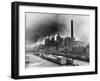 Smoke Billowing Out of the Iron Works, Corby, Northamptonshire-null-Framed Photographic Print