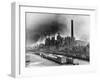 Smoke Billowing Out of the Iron Works, Corby, Northamptonshire-null-Framed Photographic Print