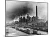 Smoke Billowing Out of the Iron Works, Corby, Northamptonshire-null-Mounted Photographic Print