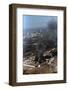 Smoke Billowing Up from Prison Seized by Inmates-null-Framed Photographic Print