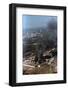 Smoke Billowing Up from Prison Seized by Inmates-null-Framed Photographic Print