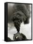 Smoke Billows from the Smoke Stack of Engine No. 734-Chris Gardner-Framed Stretched Canvas