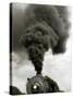 Smoke Billows from the Smoke Stack of Engine No. 734-Chris Gardner-Stretched Canvas