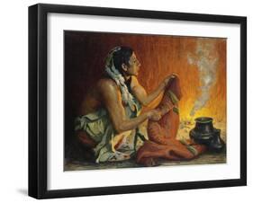 Smoke Ceremony-Eanger Irving Couse-Framed Giclee Print