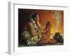 Smoke Ceremony-Eanger Irving Couse-Framed Giclee Print