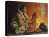 Smoke Ceremony-Eanger Irving Couse-Stretched Canvas