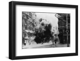 Smoke Filled Street after Aid Raid-null-Framed Photographic Print