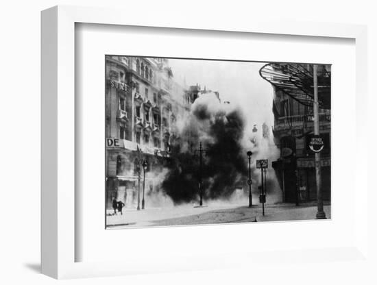 Smoke Filled Street after Aid Raid-null-Framed Photographic Print