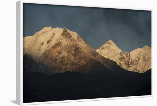 Smoke From A Village Home Passes Over The Mountains In Dingboche Nepal-Rebecca Gaal-Framed Photographic Print