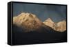 Smoke From A Village Home Passes Over The Mountains In Dingboche Nepal-Rebecca Gaal-Framed Stretched Canvas