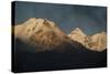 Smoke From A Village Home Passes Over The Mountains In Dingboche Nepal-Rebecca Gaal-Stretched Canvas