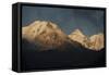 Smoke From A Village Home Passes Over The Mountains In Dingboche Nepal-Rebecca Gaal-Framed Stretched Canvas